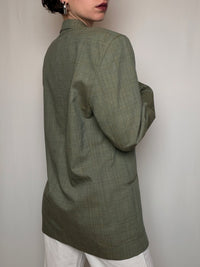 Blazer à carreaux vert XL vintage
