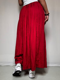 Jupe longue rouge M/L vintage