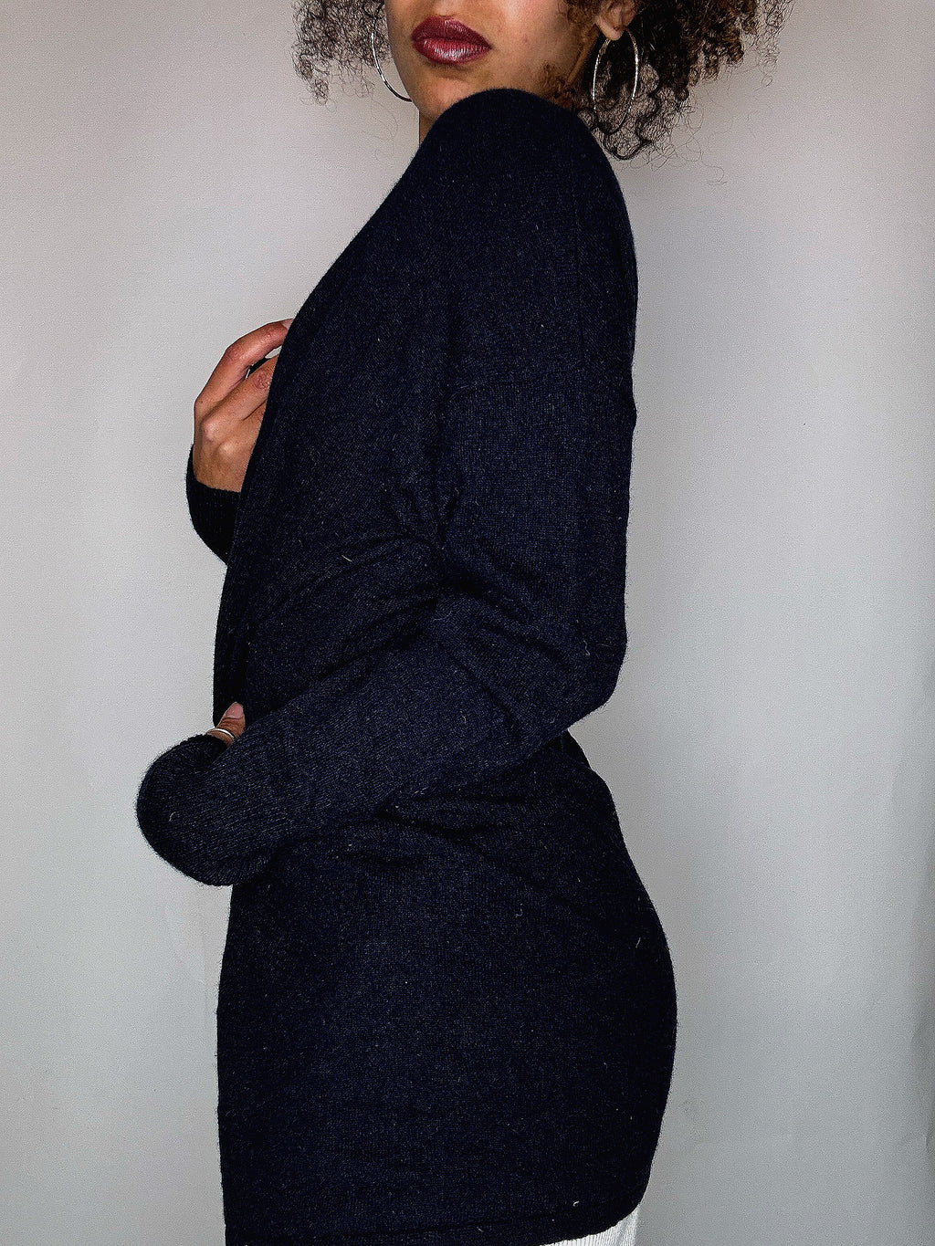 Pull en cashmere navy M vintage