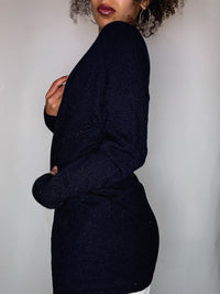 Pull en cashmere navy M vintage
