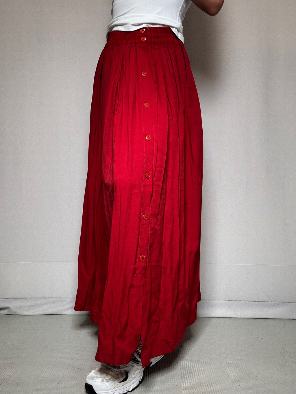 Jupe longue rouge M/L vintage