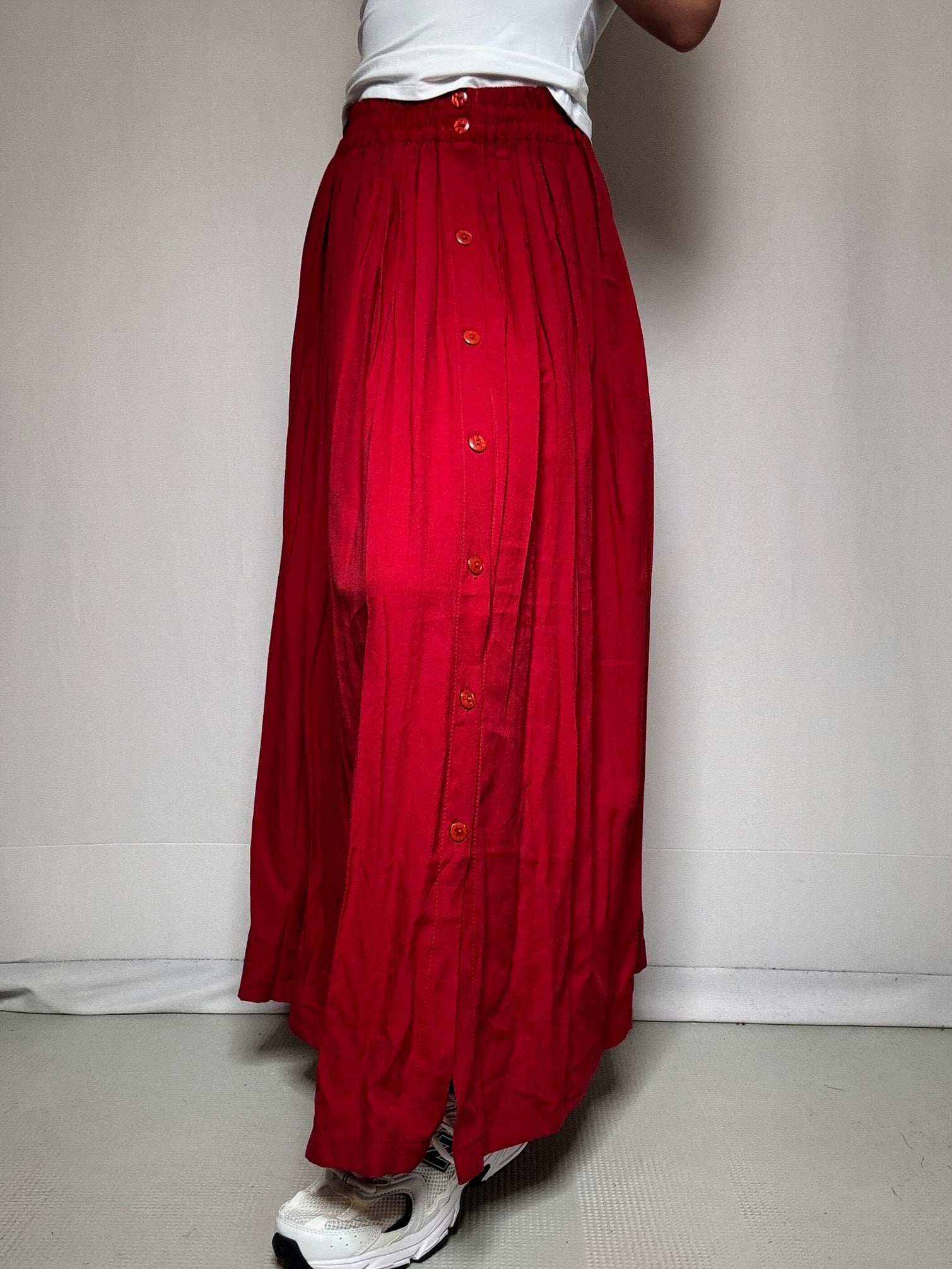Jupe longue rouge M/L vintage
