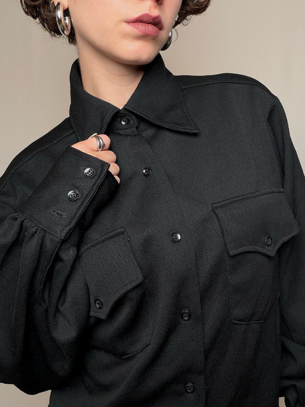 Chemise noire XL vintage