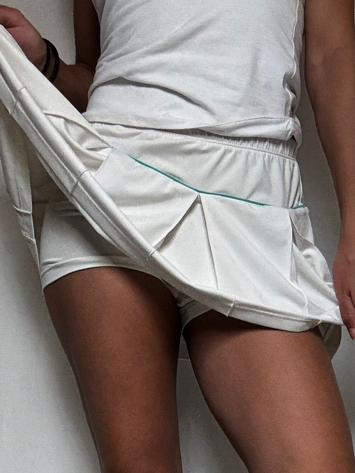 Jupette de tennis blanc Lotto M vintage