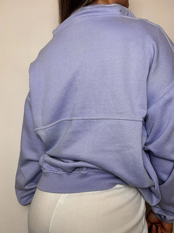 Sweat col cheminé lila NIKE XL vintage