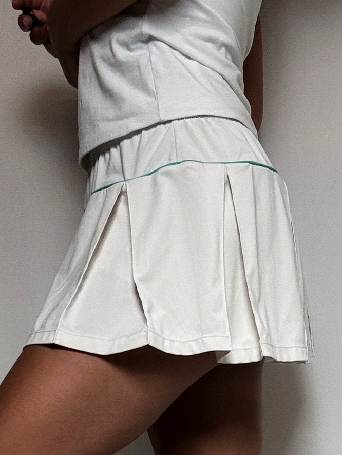 Jupette de tennis blanc Lotto M vintage