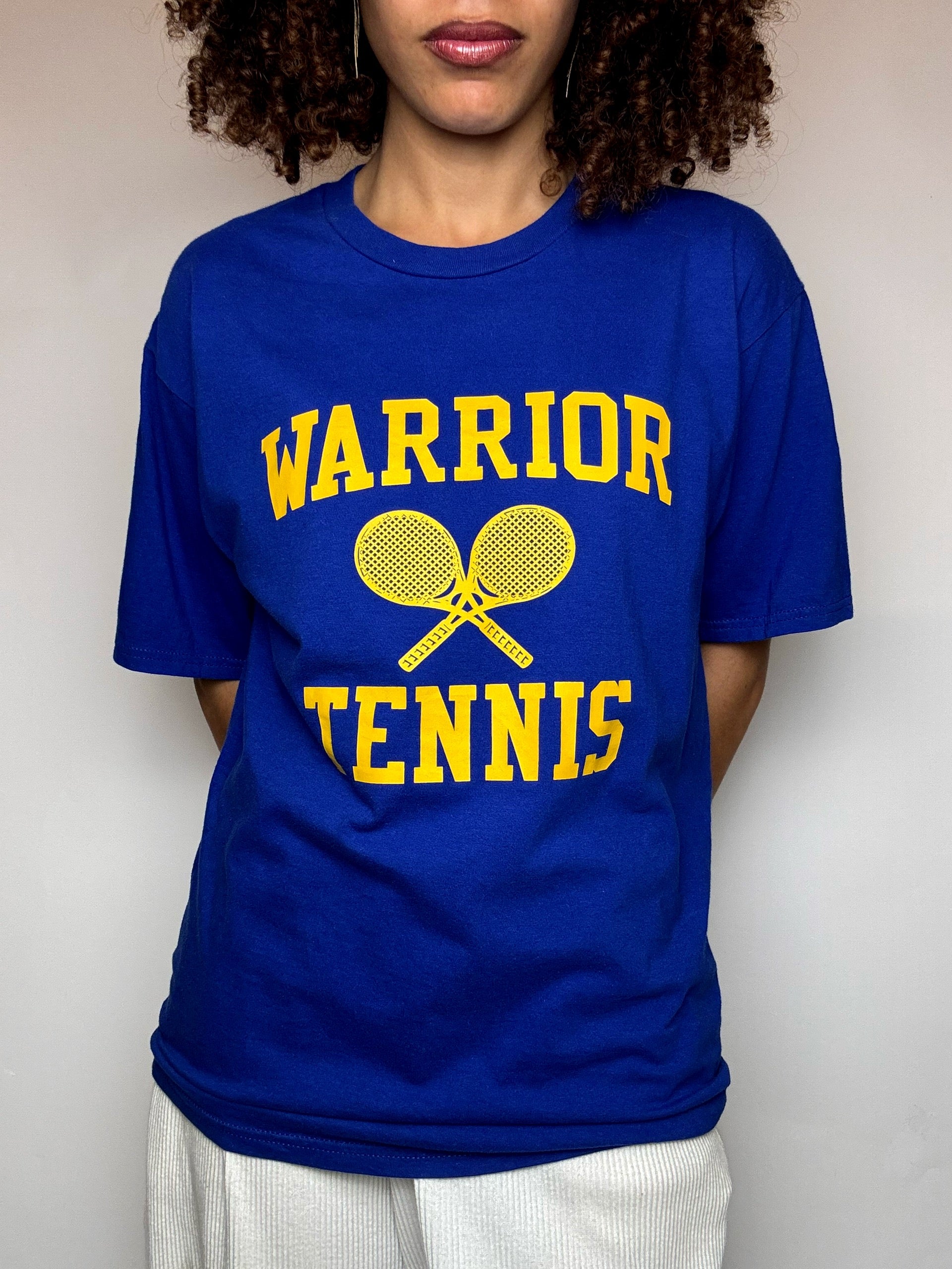 WARRIOR TENNIS M Vintage blaues T-Shirt