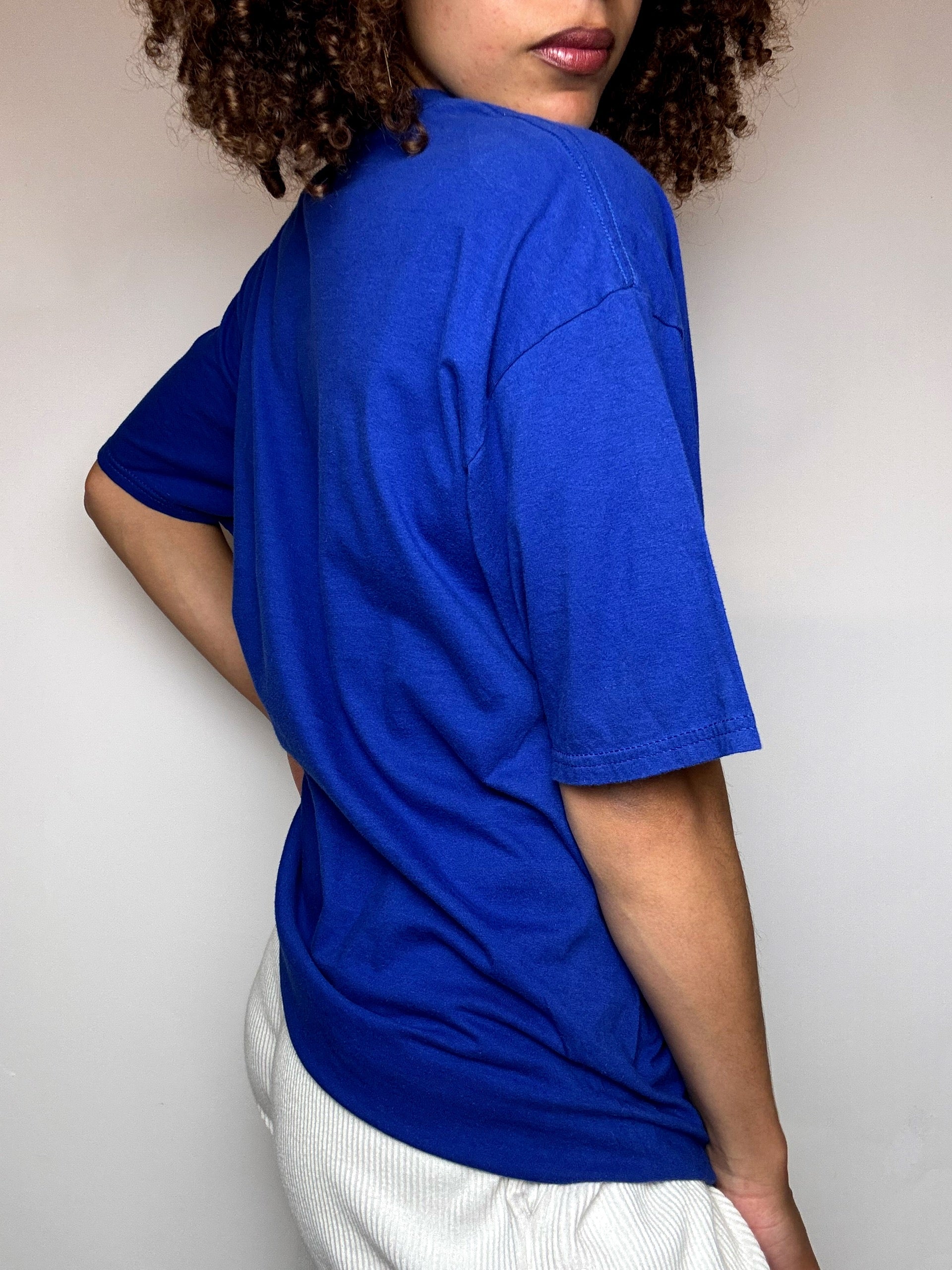 WARRIOR TENNIS M Vintage blaues T-Shirt