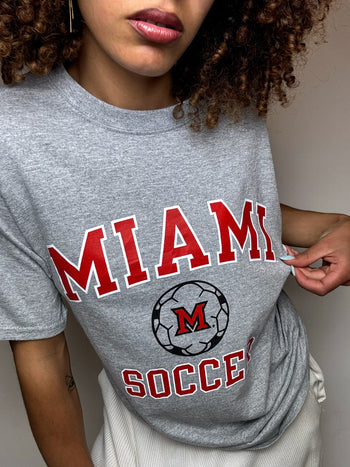 Tee shirt gris MIAMI SOCCER S vintage