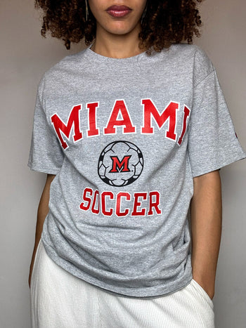 Tee shirt gris MIAMI SOCCER S vintage