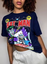 DC COMICS x BATMAN M Vintage schwarzes T-Shirt