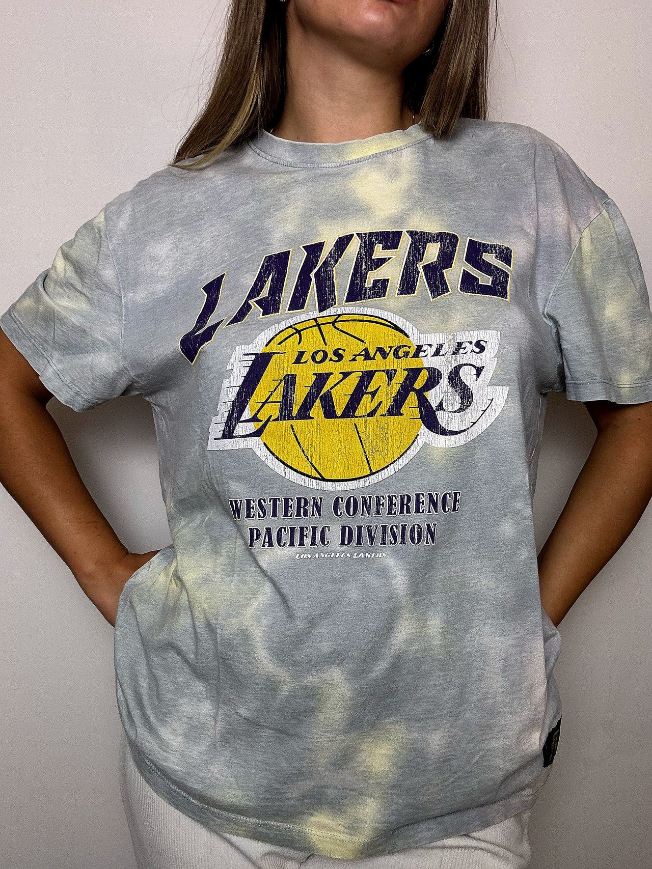Tee shirt tie &die LAKERS M vintage