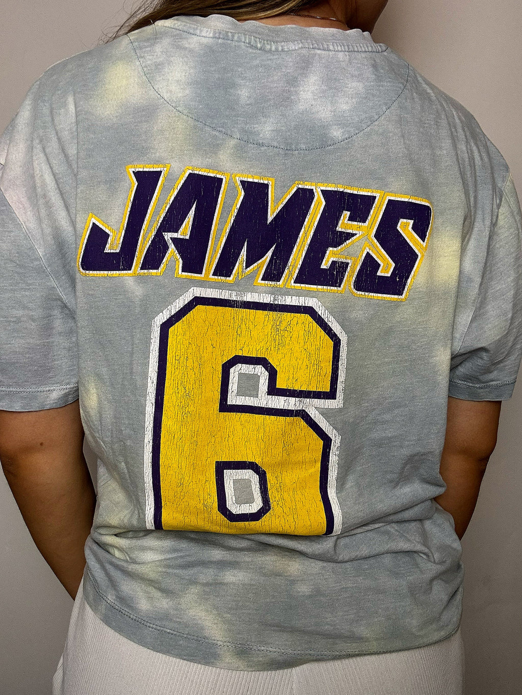 Vintage T-Shirt mit Krawattentechnik, LAKERS, Größe M