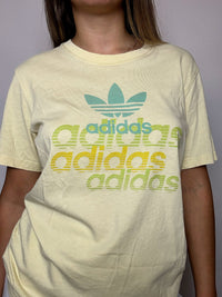Adidas S Vintage gelbes T-Shirt