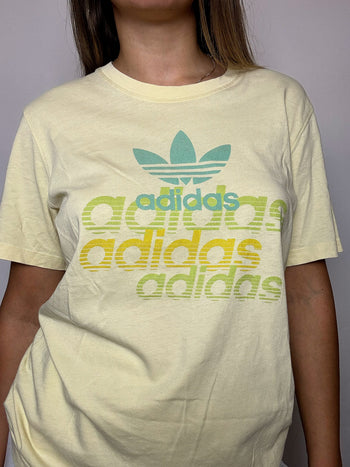 Tee shirt jaune ADIDAS S vintage
