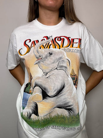 Tee shirt blanc THAILANDE L vintage