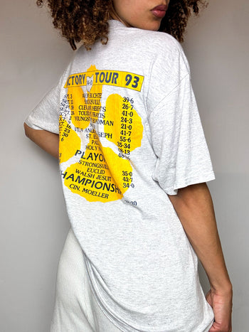 Tee shirt gris chiné WILDCAT L vintage