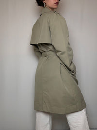 Vintage light khaki trench coat L