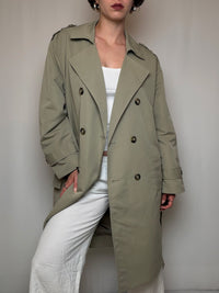 Vintage light khaki trench coat L