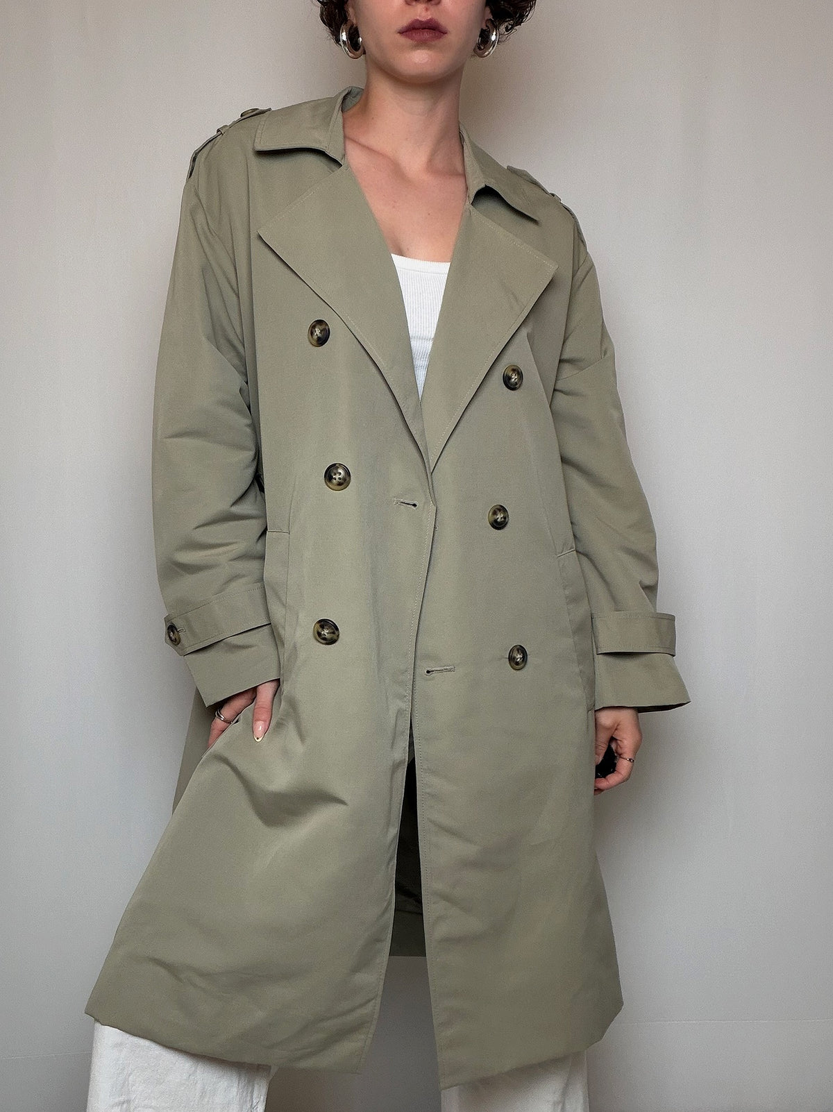 Trench kaki clair L vintage