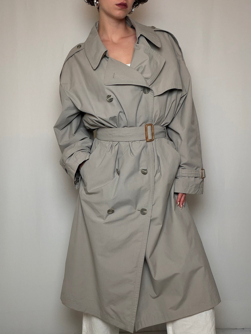 Beigefarbener Trenchcoat M/L Vintage