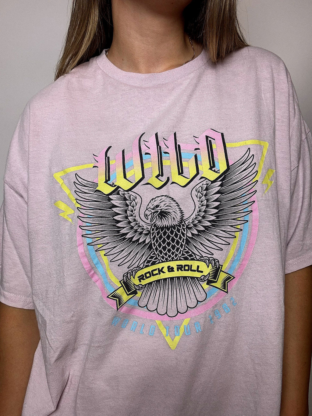 Pink XL vintage printed T-shirt