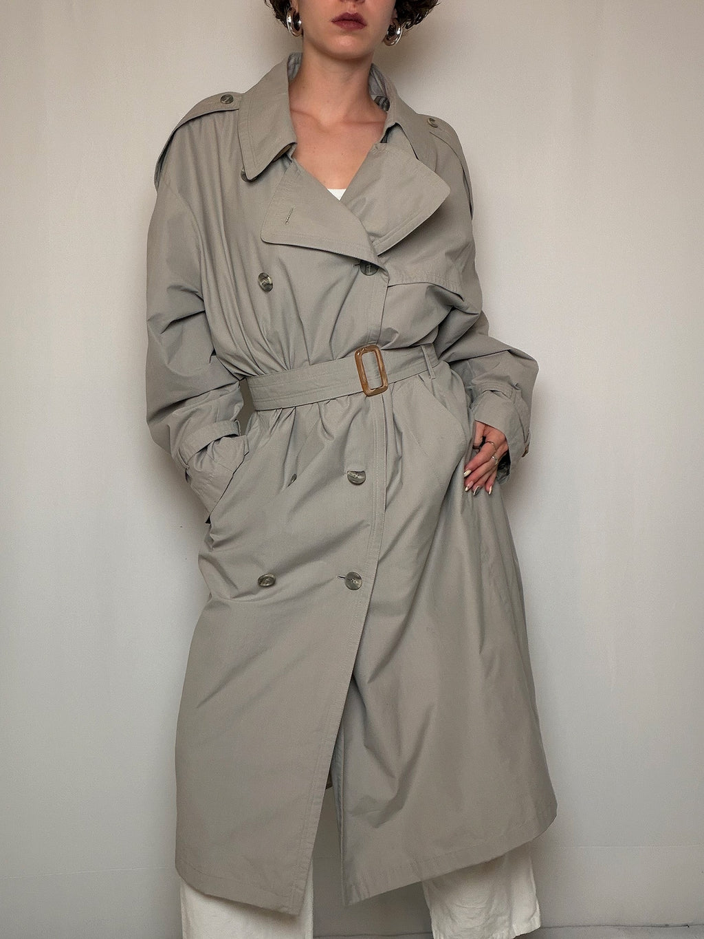 Beigefarbener Trenchcoat M/L Vintage