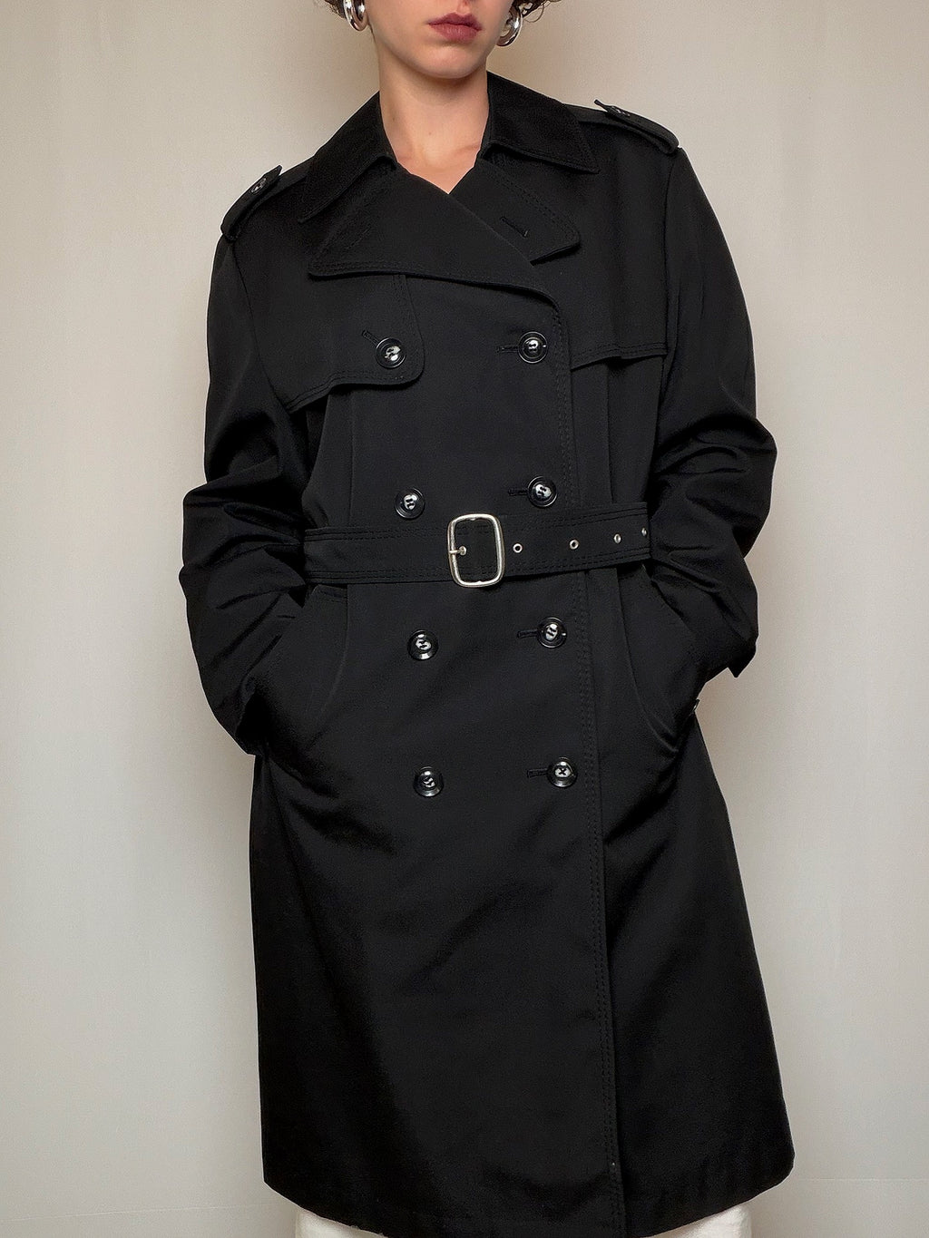 Trench noir L vintage