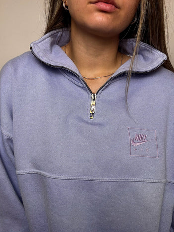 Sweat col cheminé lila NIKE XL vintage