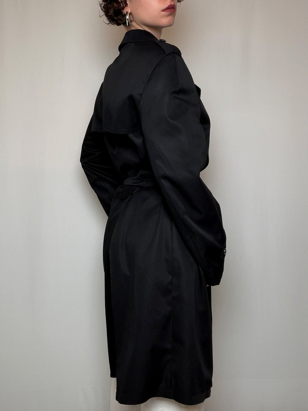 Trench noir M/L vintage