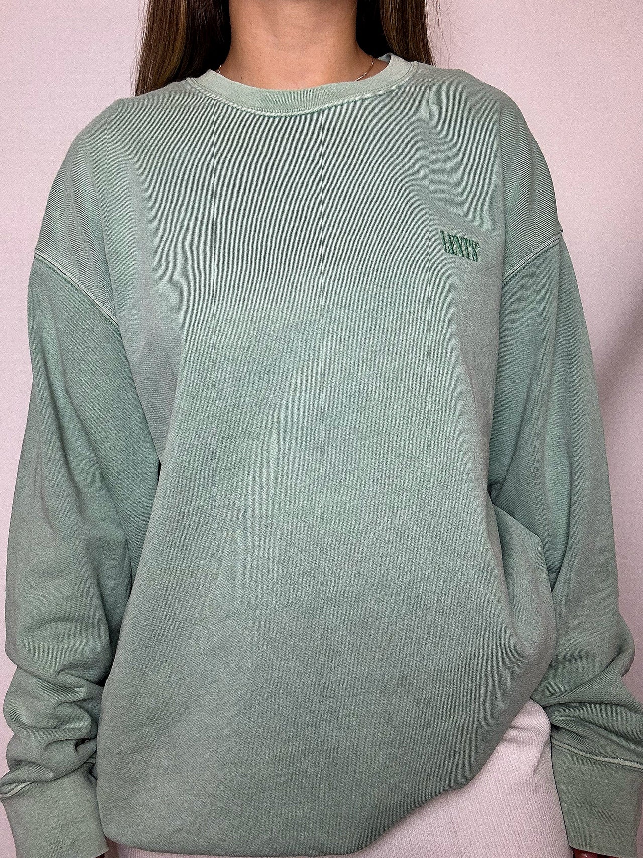 Sweat col rond vert d'eau LEVI'S XL vintage