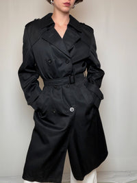 Trench noir M/L vintage