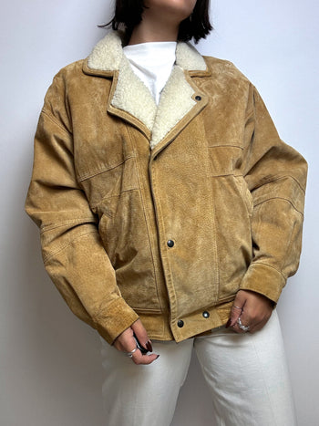 Veste en daim/mouton retourné vintage M/L