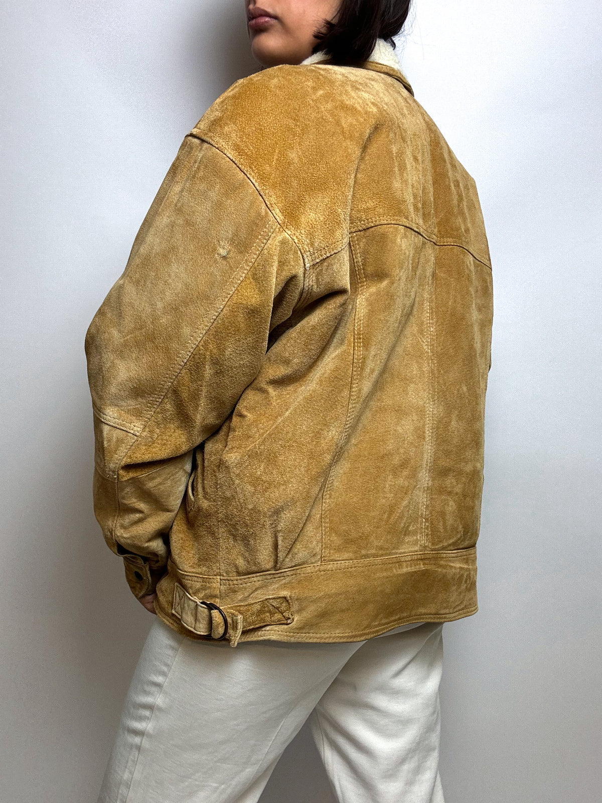 Veste en daim/mouton retourné vintage M/L