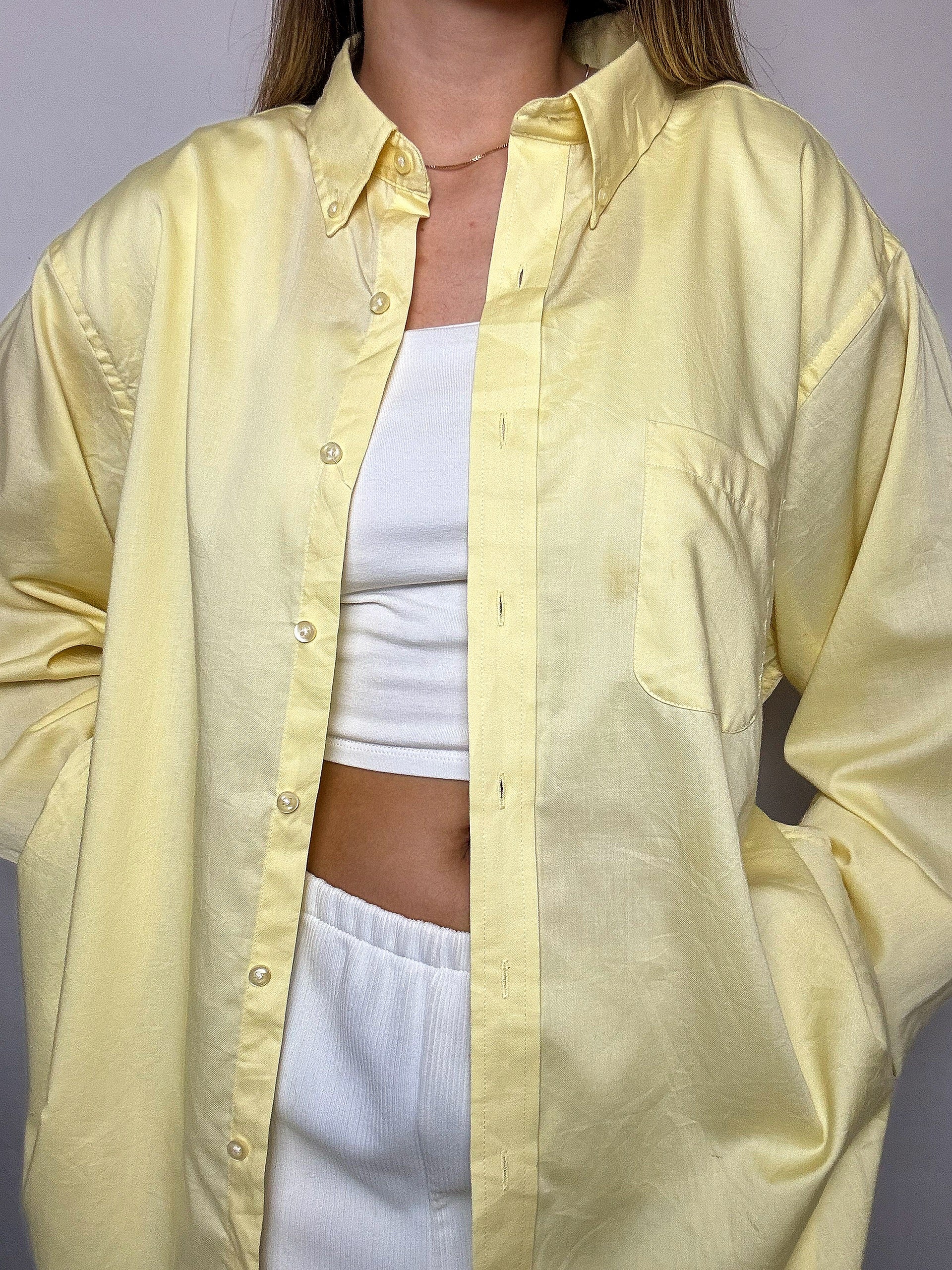 Chemise jaune CHAPS  XL vintage