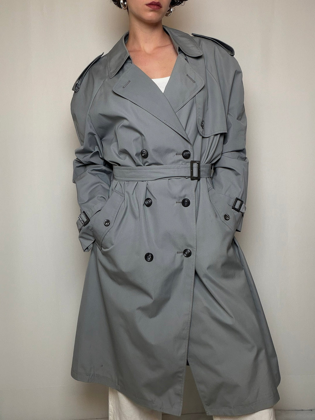 Grauer Trenchcoat L/XL Vintage