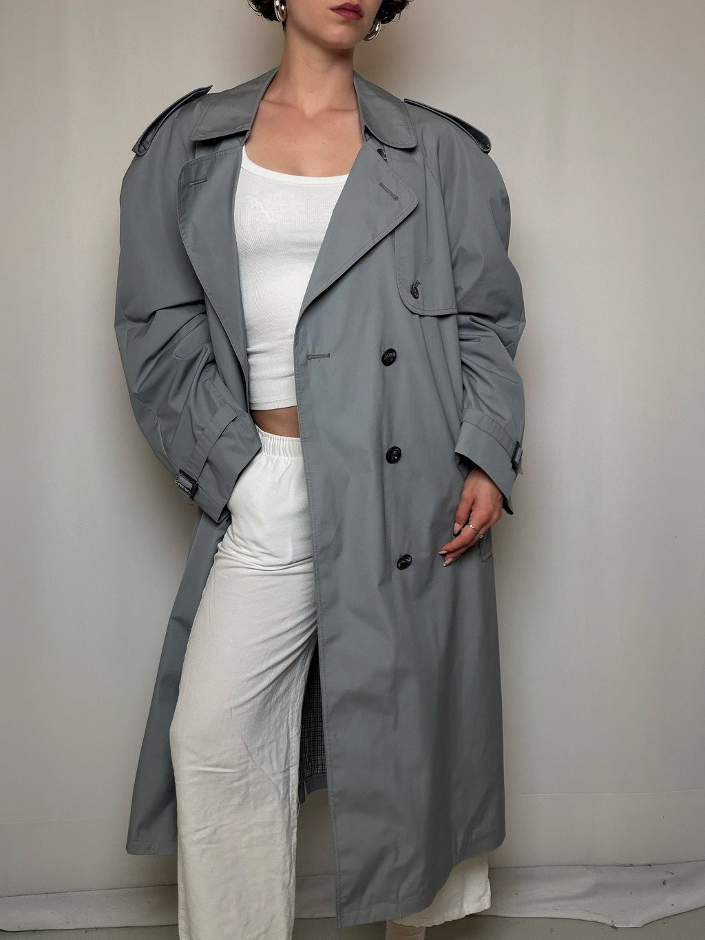 Grauer Trenchcoat L/XL Vintage