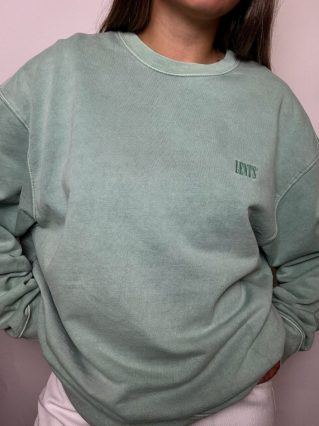 LEVI'S vintage seafoam green crew neck sweatshirt XL