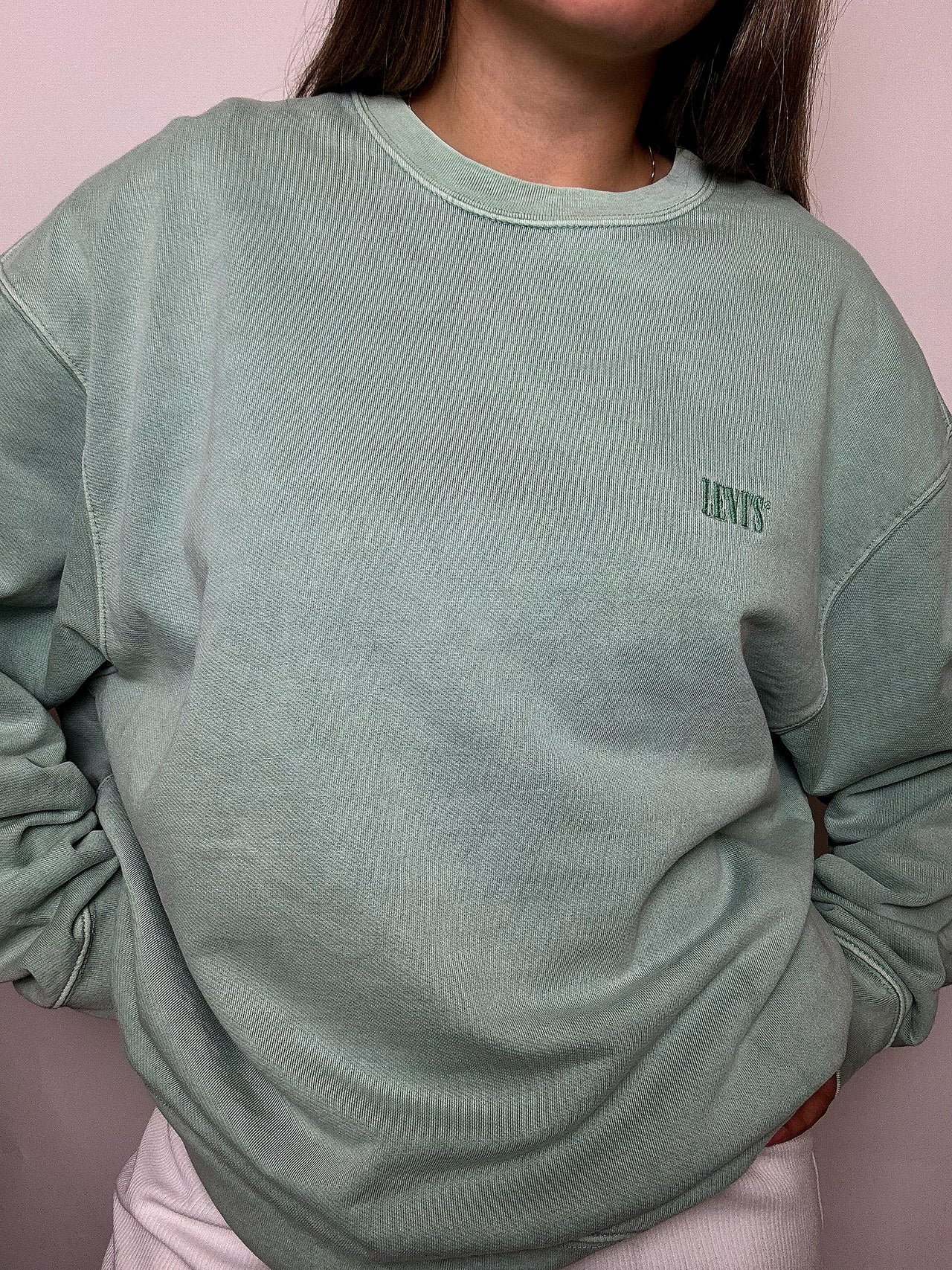 Sweat col rond vert d'eau LEVI'S XL vintage