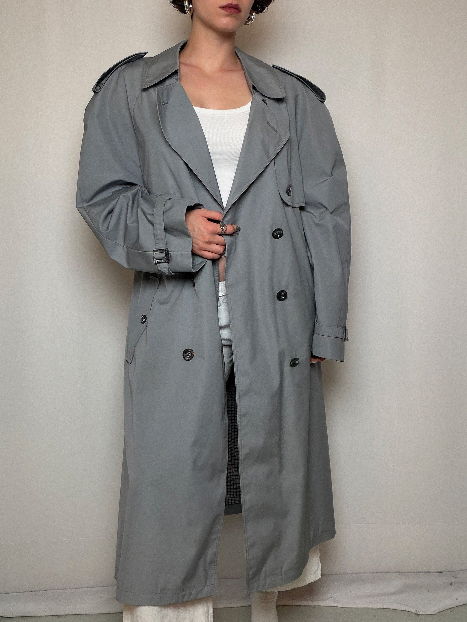 Grauer Trenchcoat L/XL Vintage