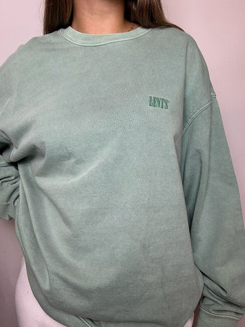 Sweat col rond vert d'eau LEVI'S XL vintage