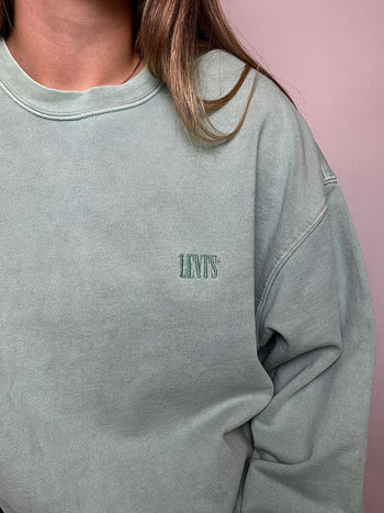 Sweat col rond vert d'eau LEVI'S XL vintage