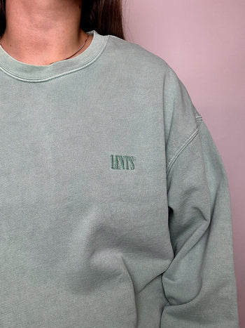 Sweat col rond vert d'eau LEVI'S XL vintage