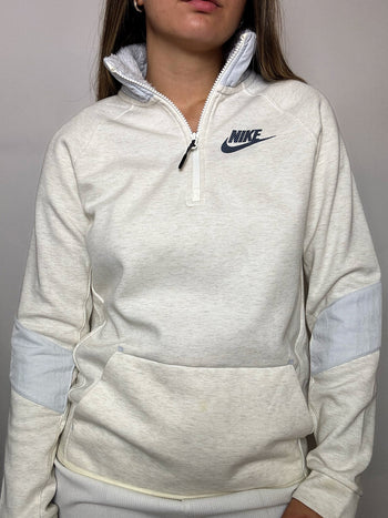 Sweat col cheminée gris NIKE L vintage