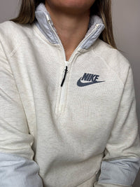 Sweat col cheminée gris NIKE L vintage