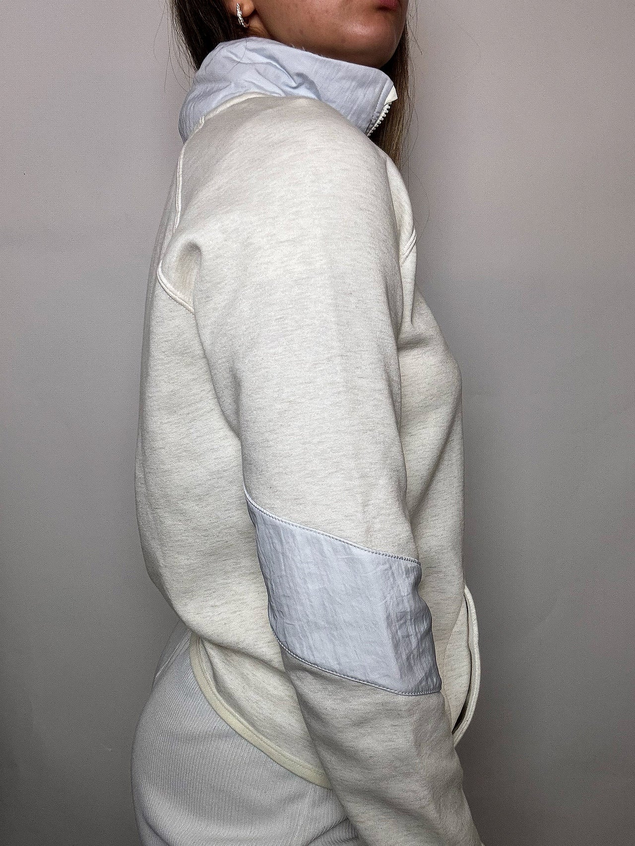 Sweat col cheminée gris NIKE L vintage