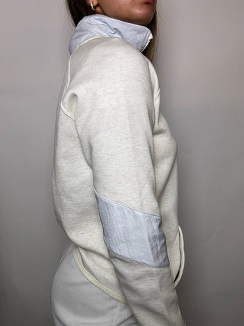 Sweat col cheminée gris NIKE L vintage