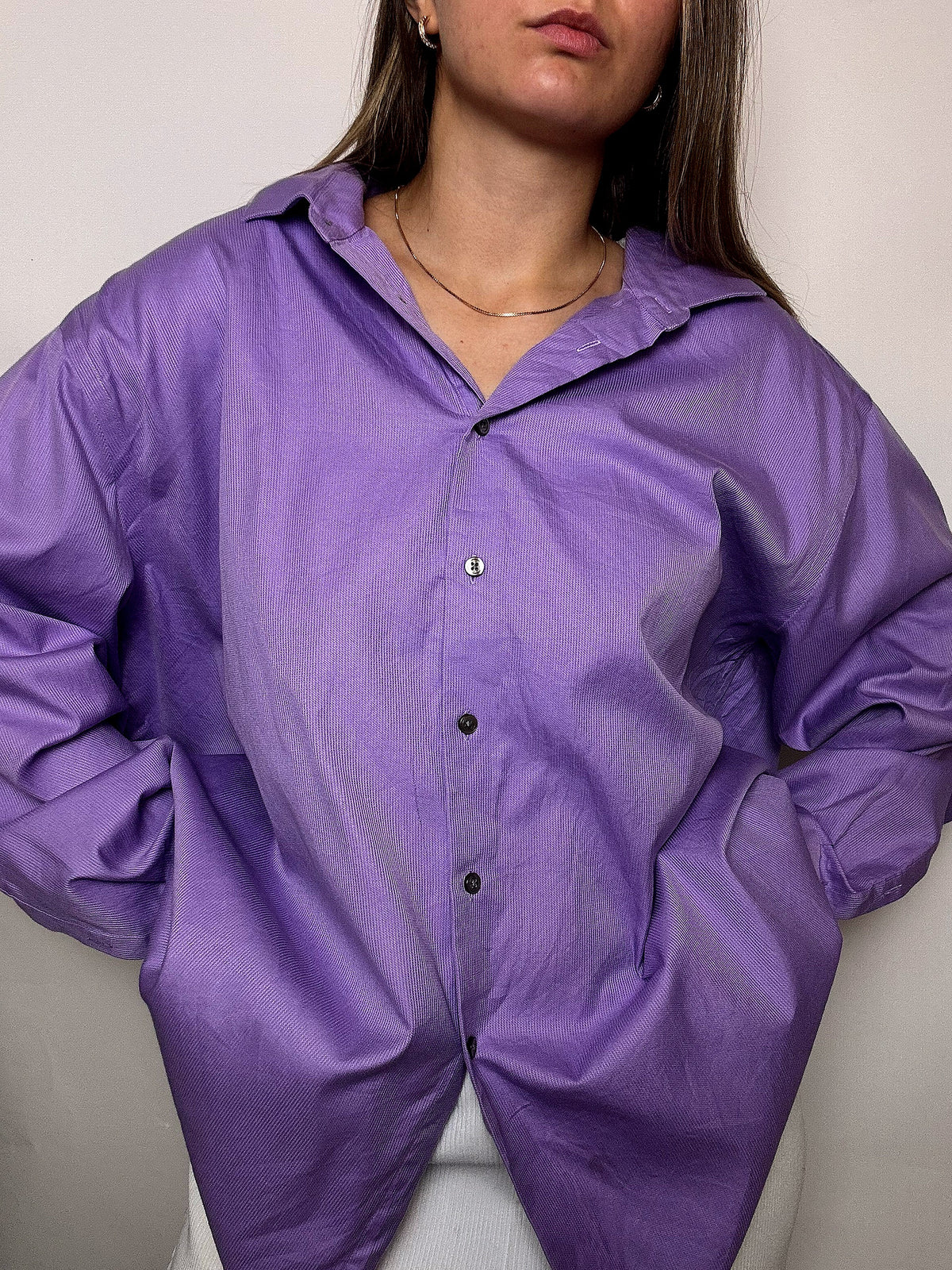 Vintage Calvin Klein XL lila Hemd