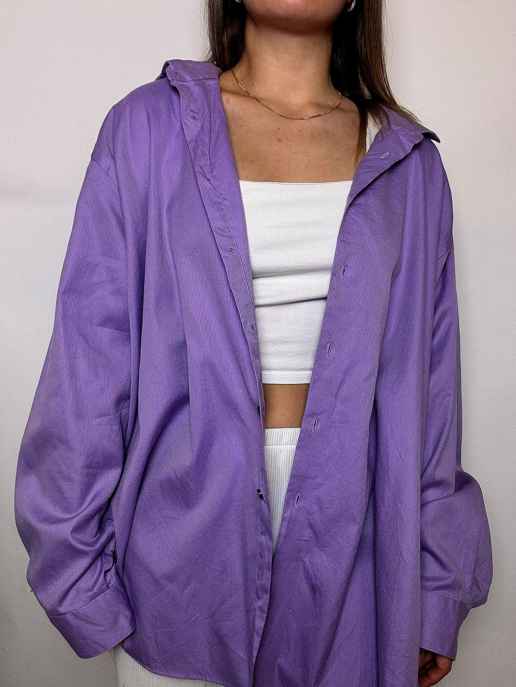 Vintage Calvin Klein XL lila Hemd