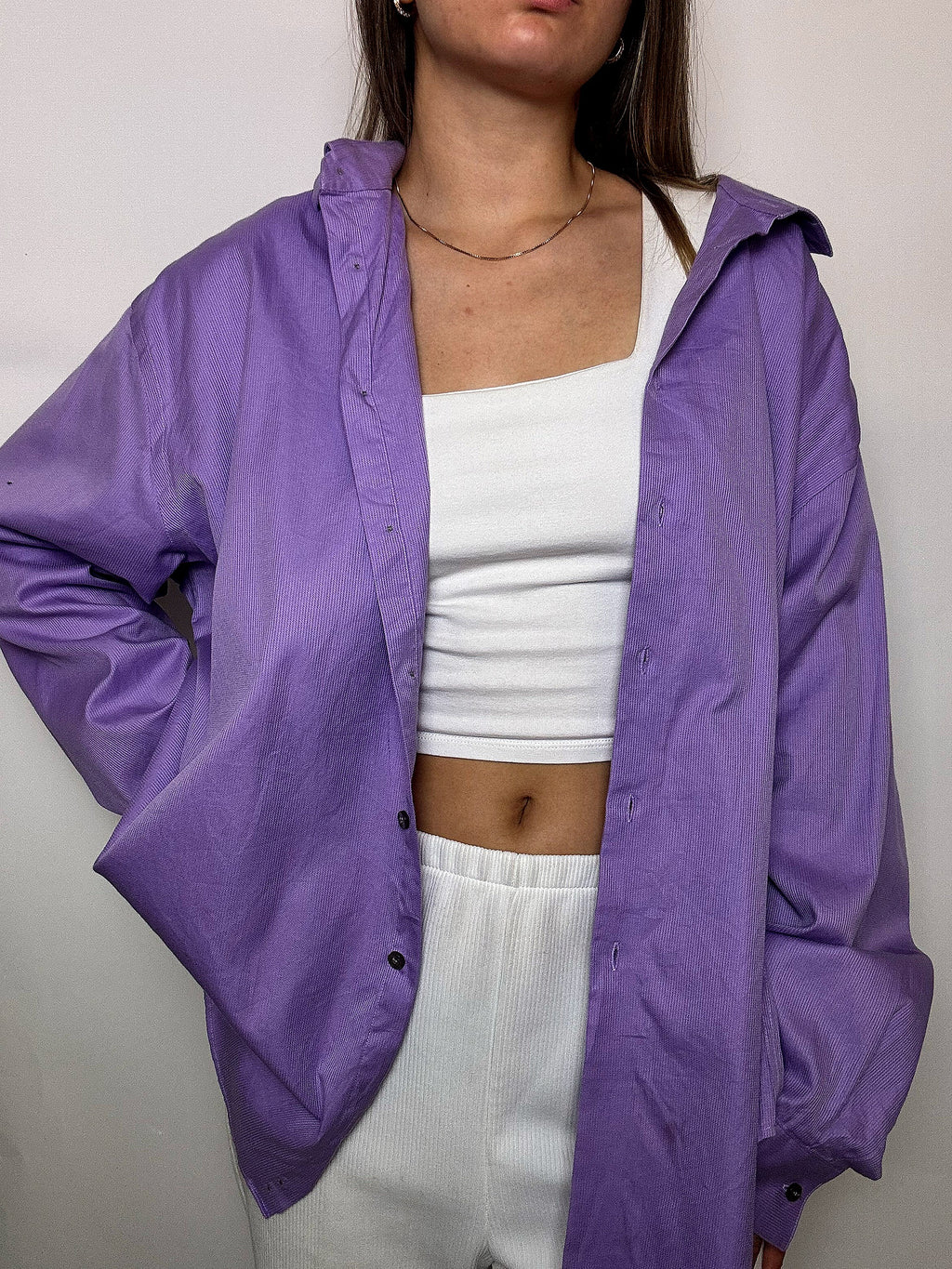 Vintage Calvin Klein XL lila Hemd